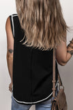 Contrast Stitching Round Neck Tank Trendsi