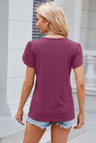 V-Neck Petal Sleeve T-Shirt - Flyclothing LLC