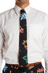 The Naughty Neon Noel | Neon Lights Christmas Tie