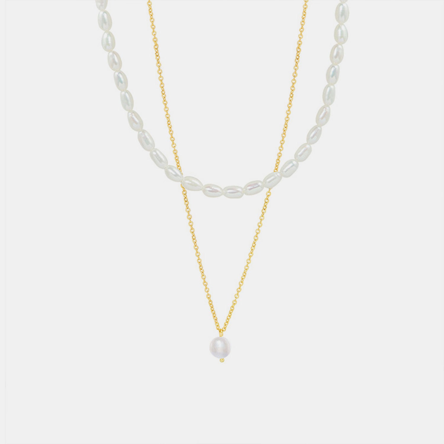 Double-Layered Freshwater Pearl Necklace - Flyclothing LLC