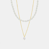 Double-Layered Freshwater Pearl Necklace - Flyclothing LLC