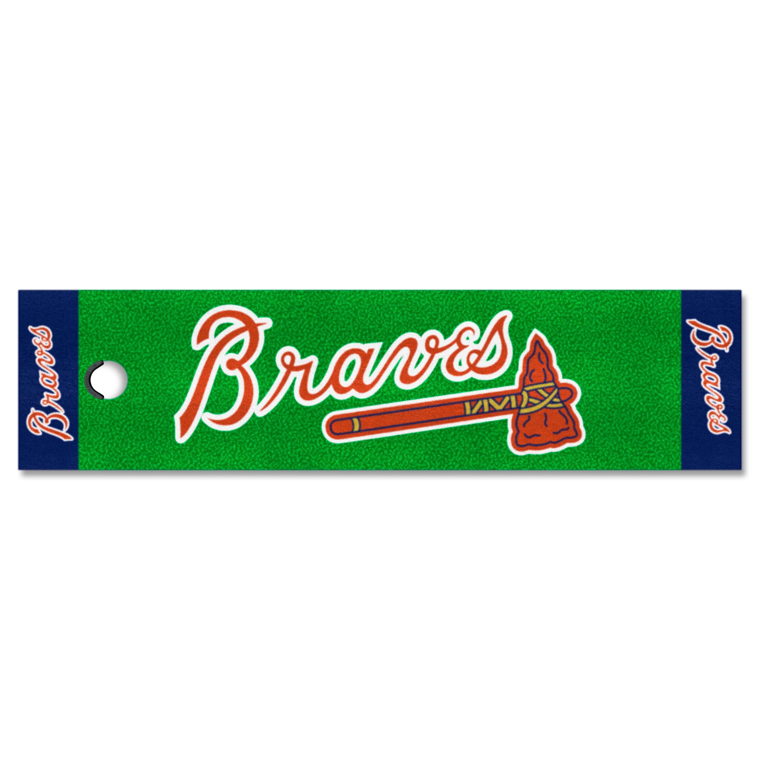 Atlanta Braves "Braves" Script Logo Putting Green Mat - 1.5ft. x 6ft. - Atlanta Braves