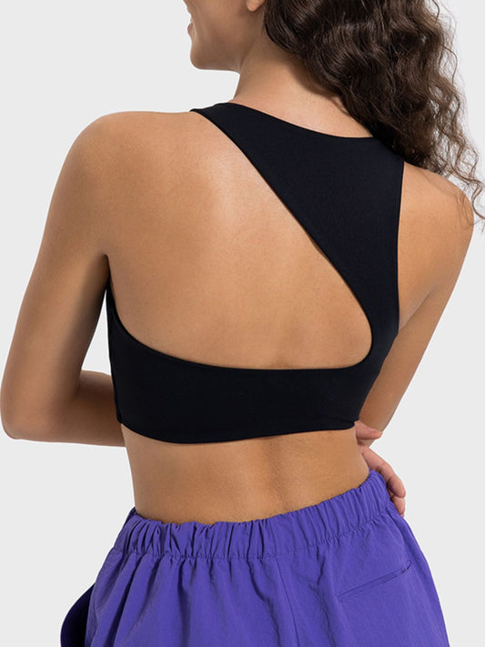 Cutout Round Neck Active Tank Trendsi