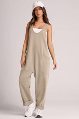 Wide Strap Jumpsuit with Pockets Trendsi