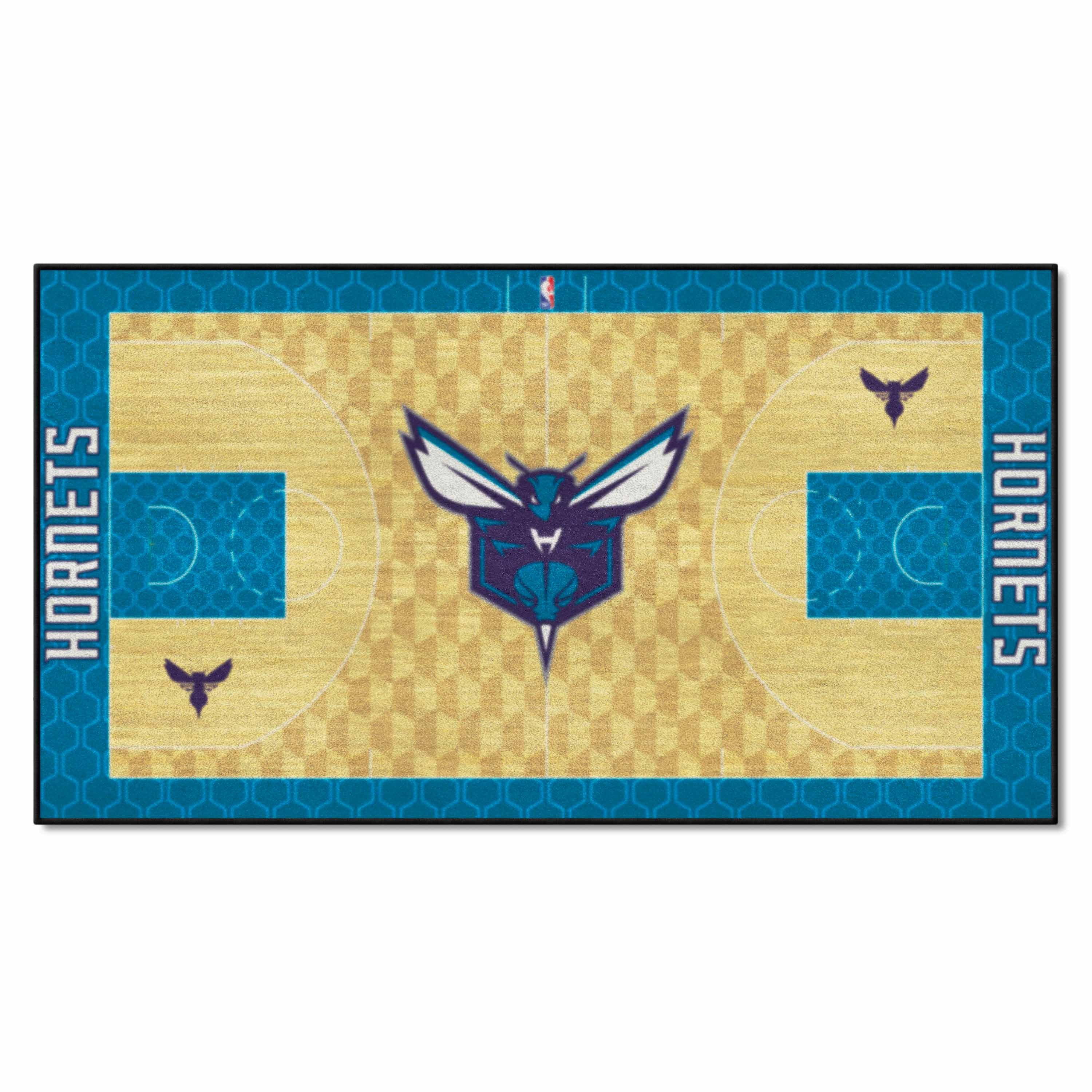 Charlotte Hornets Large Court Runner Rug - 30in. x 54in. - Charlotte Hornets