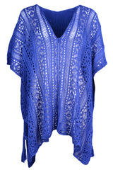 Cutout V-Neck Cover-Up with Tassel - Flyclothing LLC