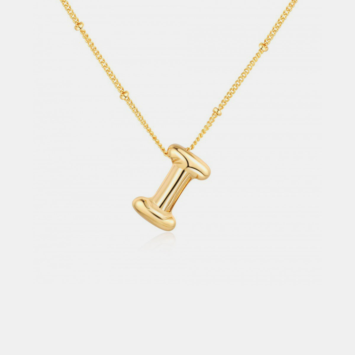 Gold-Plated Letter Pendant Necklace Trendsi