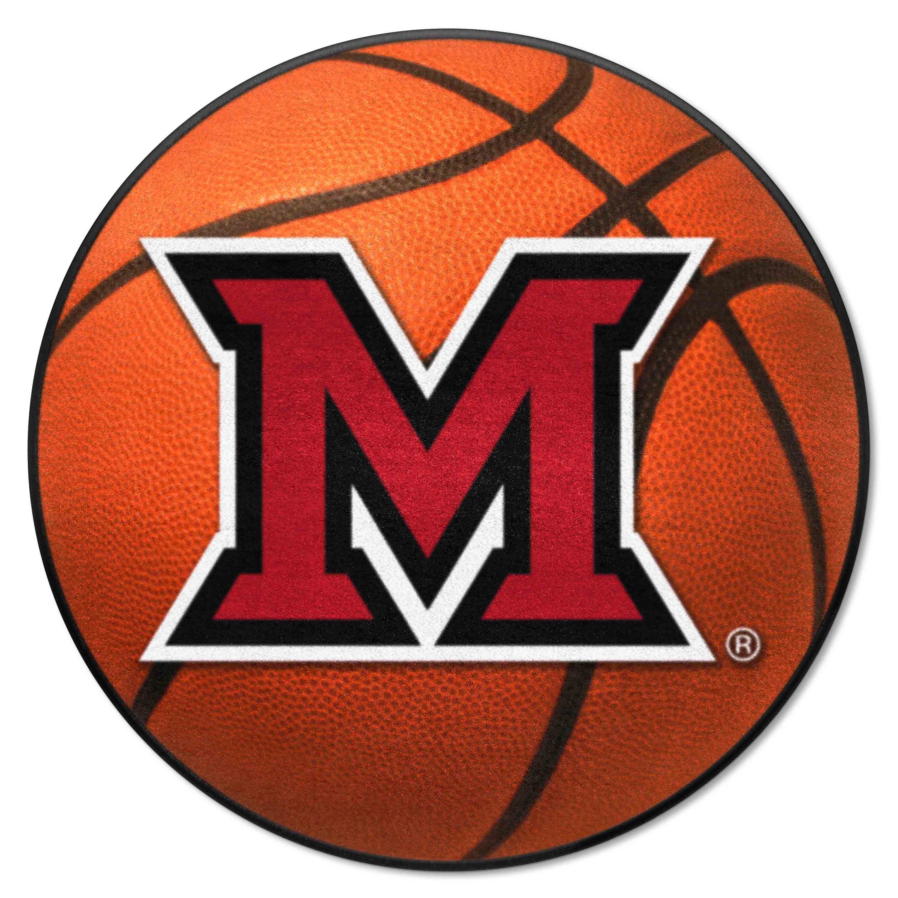 Miami (OH) Redhawks Basketball Rug - 27in. Diameter