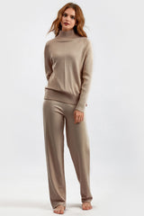 Basic Bae Turtleneck Raglan Sleeve Top and Pants Sweater Set - Trendsi