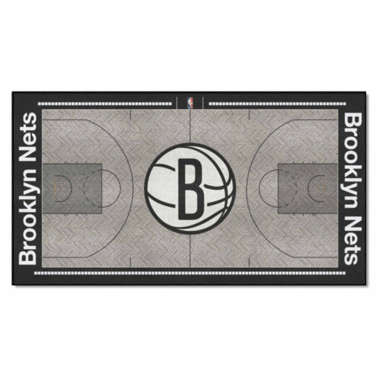 Brooklyn Nets Large Court Runner Rug - 30in. x 54in. - Brooklyn Nets