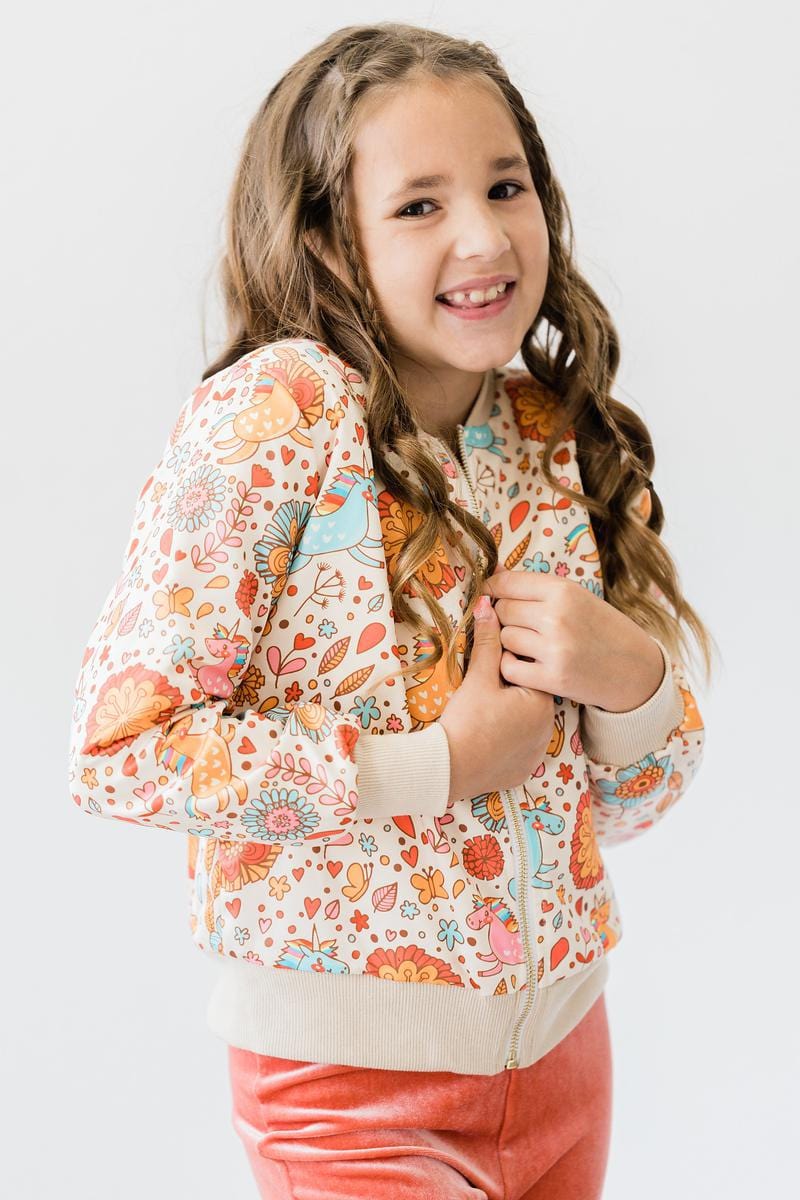 Retro Unicorns Satin Jacket - Mila & Rose ®