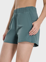 Elastic Waist Active Shorts Trendsi