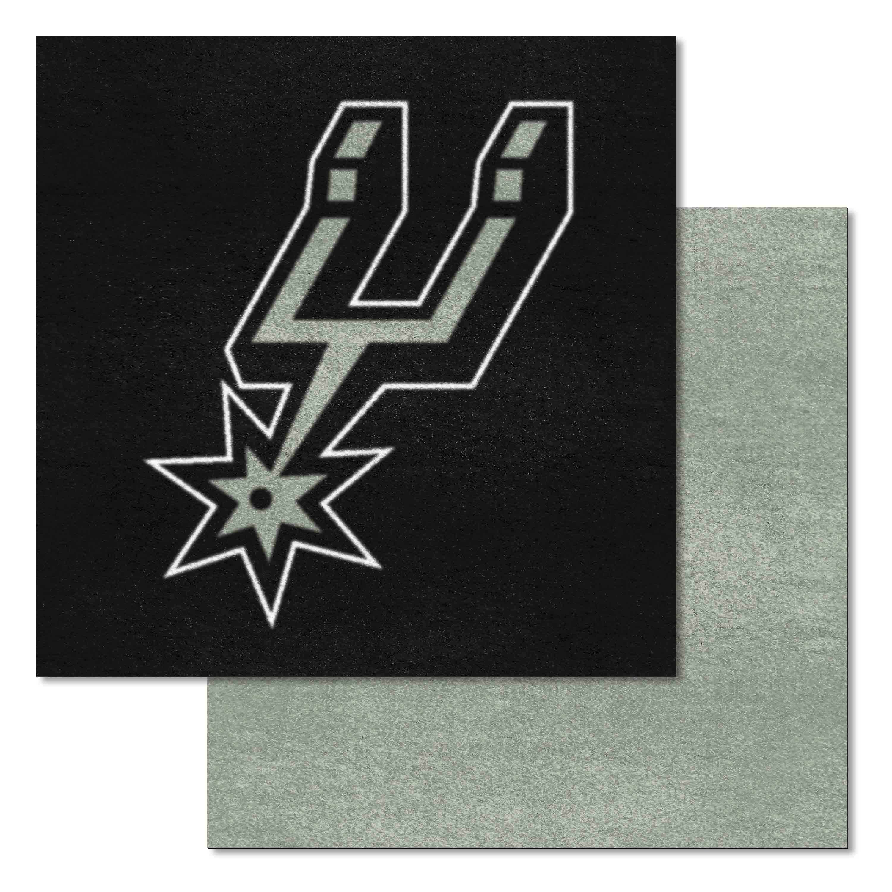 San Antonio Spurs Team Carpet Tiles - 45 Sq Ft.