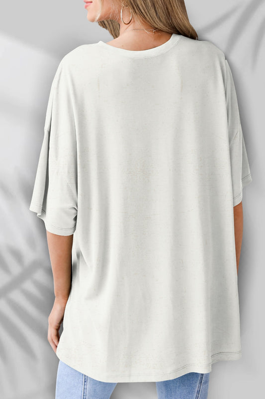 Round Neck Half Sleeve T-Shirt Trendsi