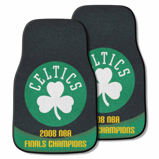 Boston Celtics 2008 NBA Champions Front Carpet Car Mat Set - 2 Pieces - Boston Celtics