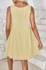 Plunge Wide Strap Mini Tank Dress - Trendsi