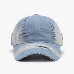 Distressed Adjustable Cotton Baseball Cap Trendsi