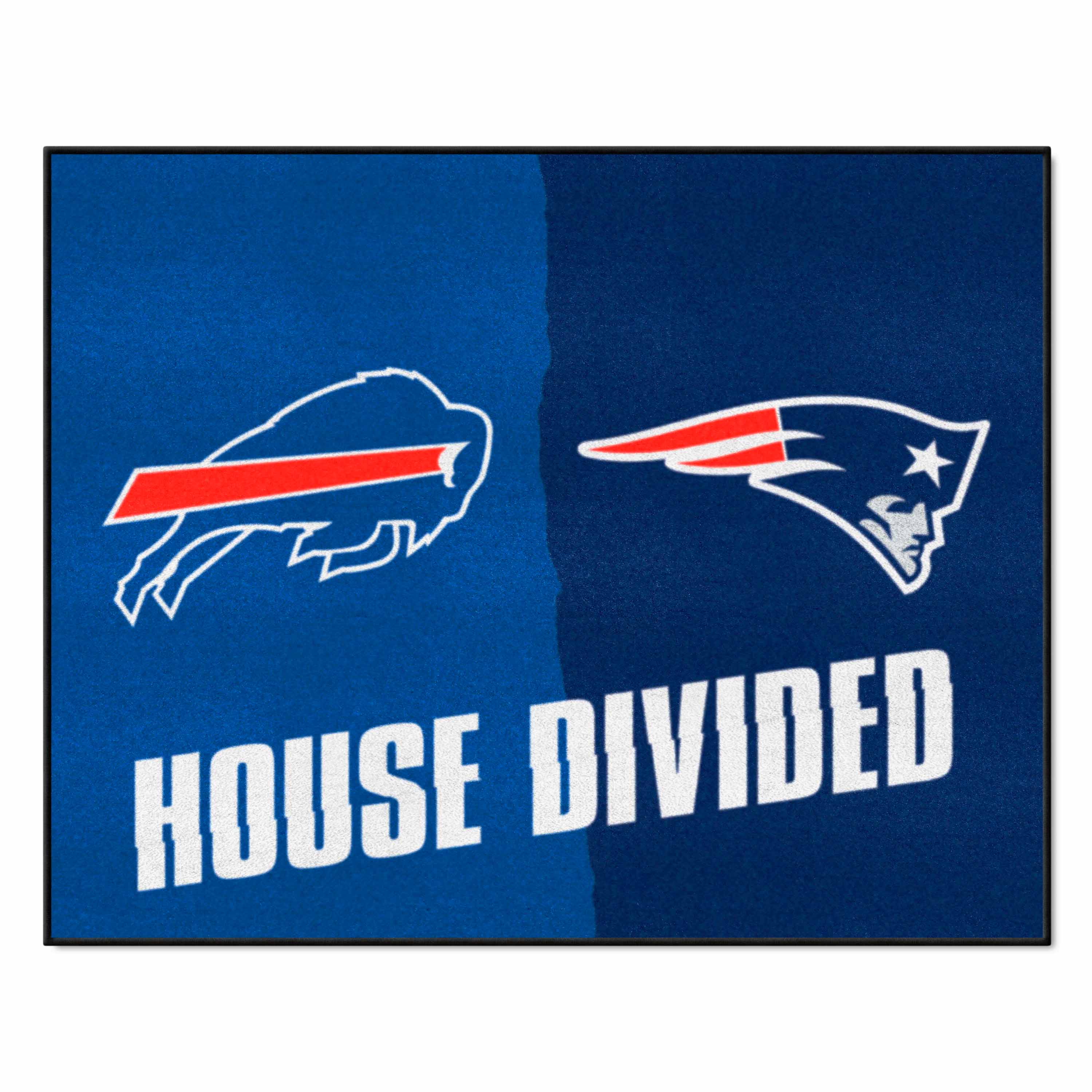 NFL House Divided - Patriots / Bills House Divided Rug - 34 in. x 42.5 in.