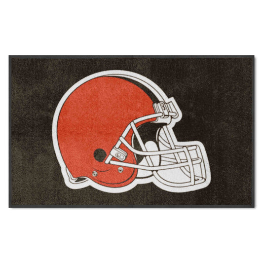 Cleveland Browns 4X6 High-Traffic Mat with Durable Rubber Backing - Landscape Orientation