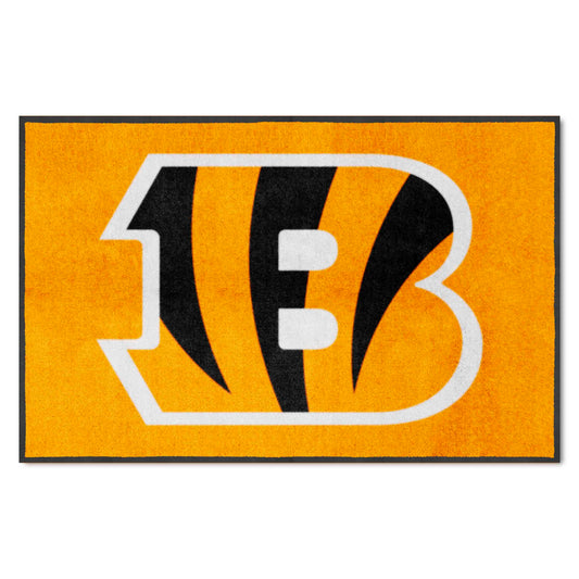 Cincinnati Bengals 4X6 High-Traffic Mat with Durable Rubber Backing - Landscape Orientation