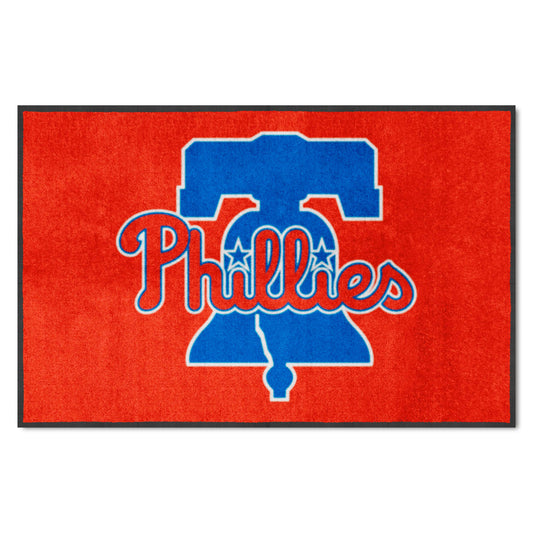 Philadelphia Phillies 4X6 High-Traffic Mat with Durable Rubber Backing - Landscape Orientation