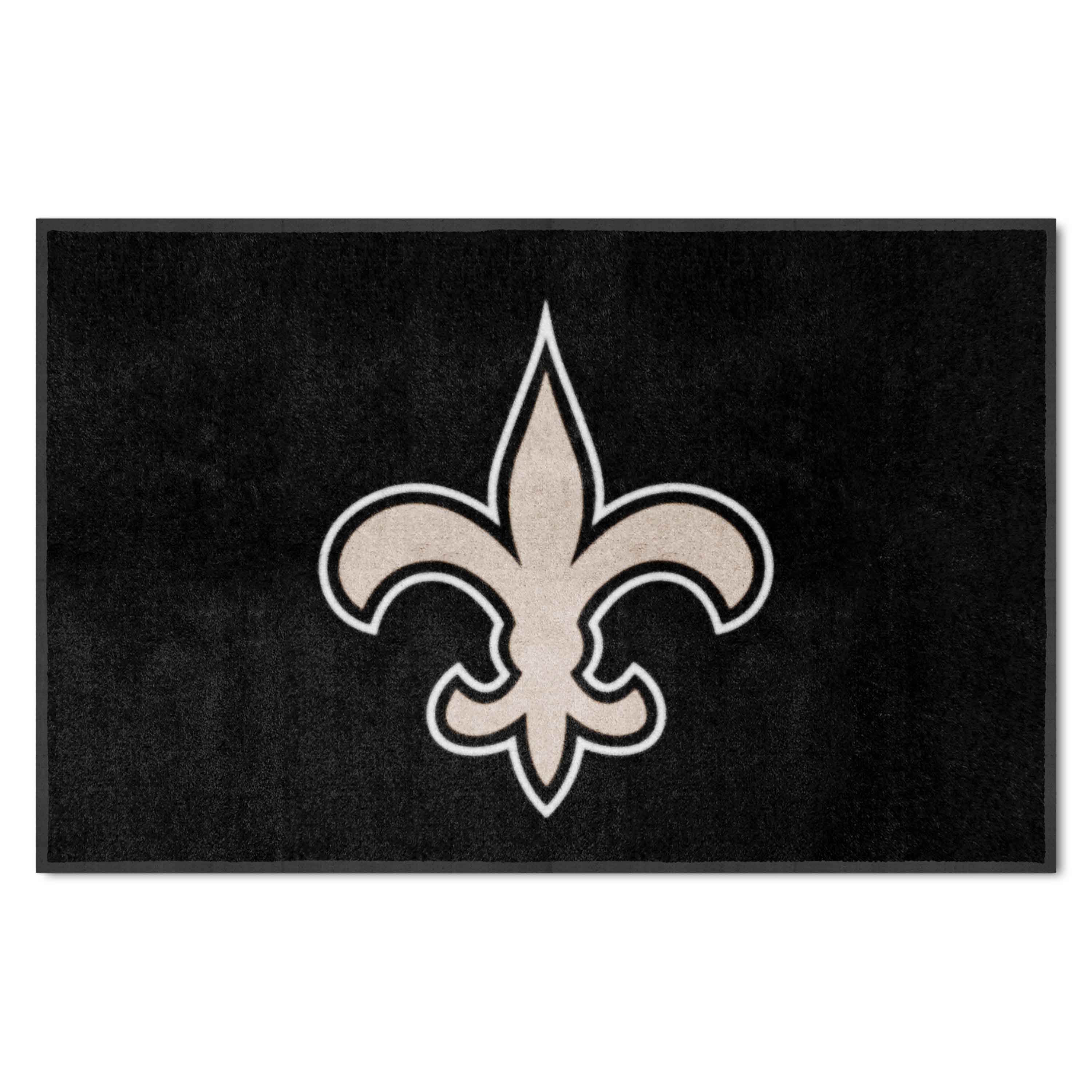 New Orleans Saints 4X6 High-Traffic Mat with Durable Rubber Backing - Landscape Orientation - New Orleans Saints