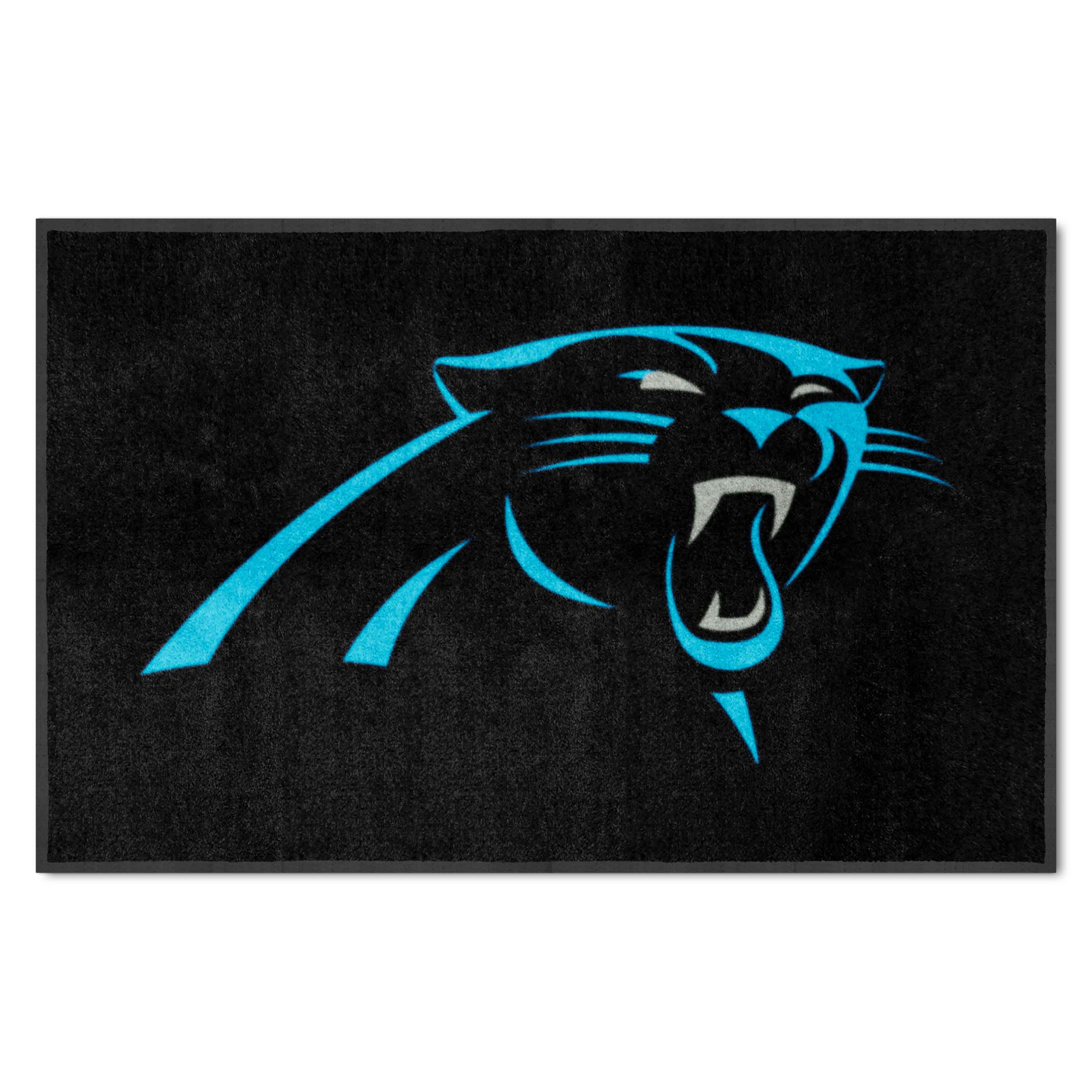 Carolina Panthers 4X6 High-Traffic Mat with Durable Rubber Backing - Landscape Orientation - Carolina Panthers