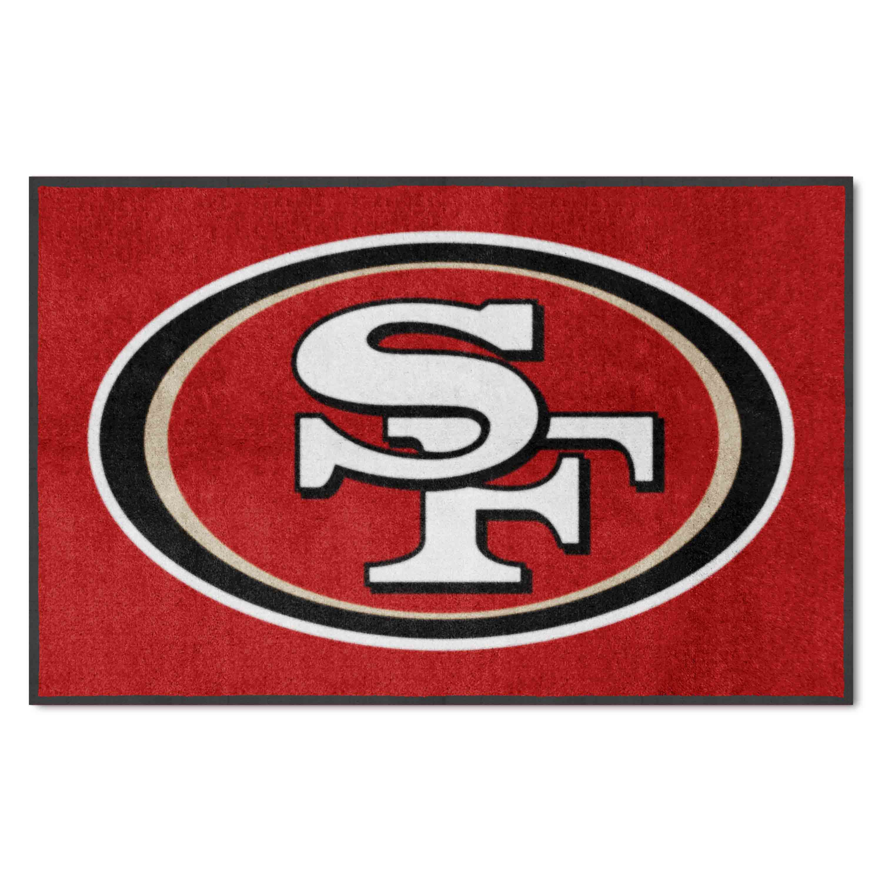 San Francisco 49ers 4X6 High-Traffic Mat with Durable Rubber Backing - Landscape Orientation