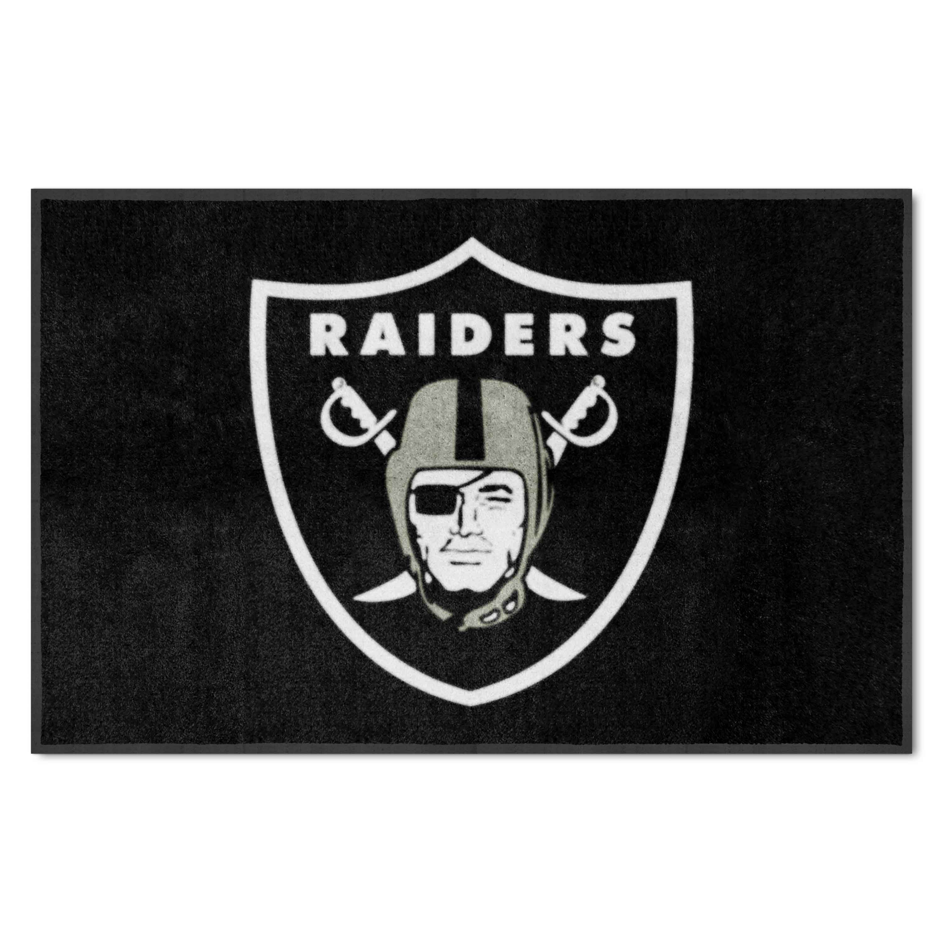 Las Vegas Raiders 4X6 High-Traffic Mat with Durable Rubber Backing - Landscape Orientation