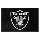 Las Vegas Raiders 4X6 High-Traffic Mat with Durable Rubber Backing - Landscape Orientation