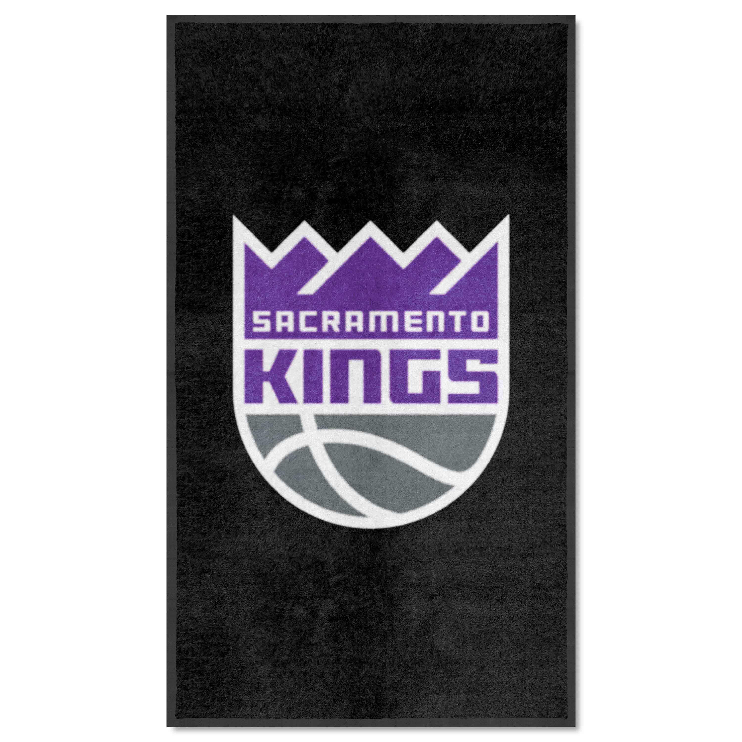 Sacramento Kings 3X5 High-Traffic Mat with Durable Rubber Backing - Portrait Orientation - Sacramento Kings