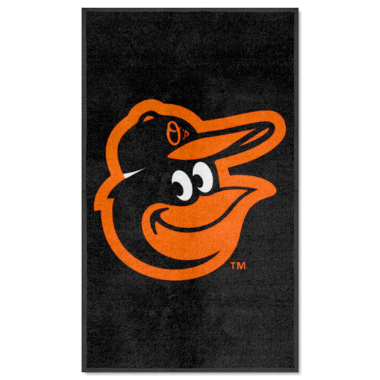 Baltimore Orioles 3X5 High-Traffic Mat with Durable Rubber Backing - Portrait Orientation - Baltimore Orioles