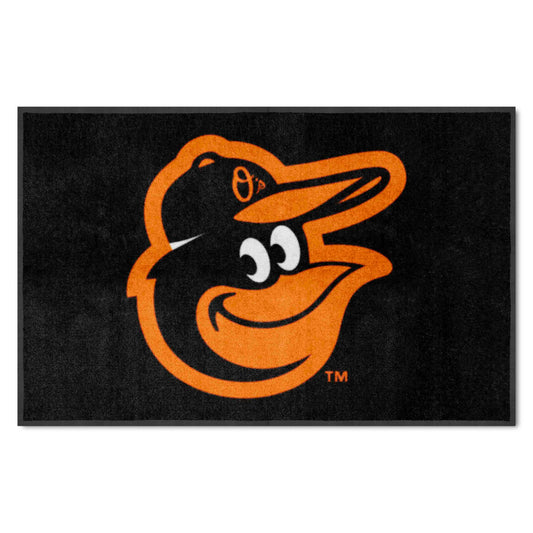 Baltimore Orioles 4X6 High-Traffic Mat with Durable Rubber Backing - Landscape Orientation