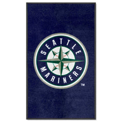 Seattle Mariners 3X5 High-Traffic Mat with Durable Rubber Backing - Portrait Orientation