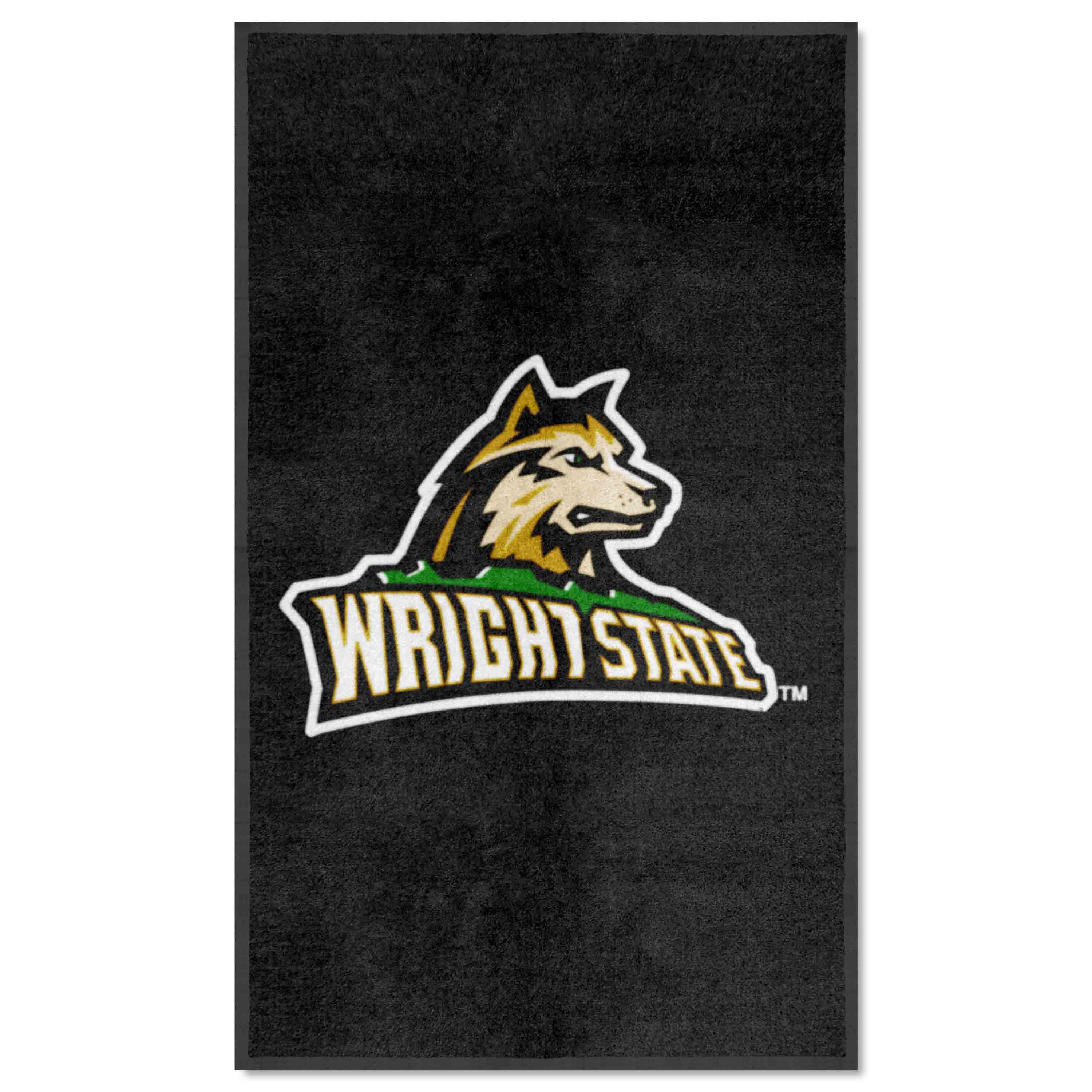 Wright State 3X5 High-Traffic Mat with Durable Rubber Backing - Portrait Orientation