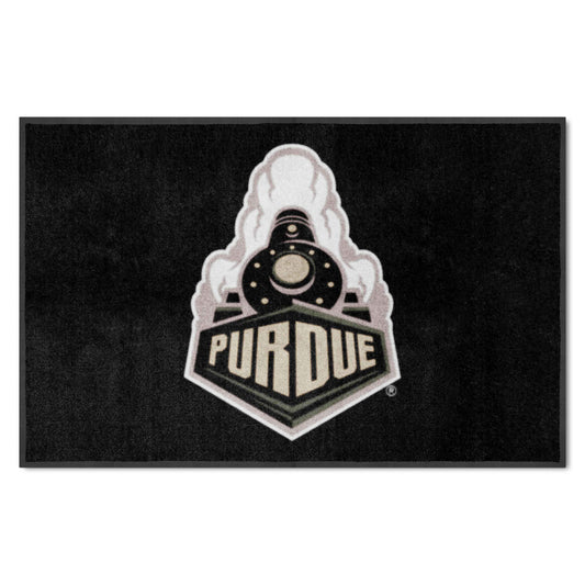 Purdue 4X6 High-Traffic Mat with Durable Rubber Backing - Landscape Orientation