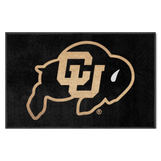 Colorado Buffaloes 4X6 High-Traffic Mat with Durable Rubber Backing - Landscape Orientation