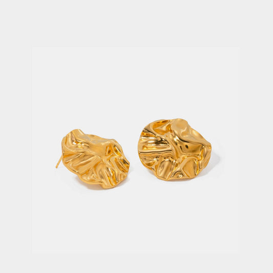 18K Gold-Plated Stud Earrings - Trendsi