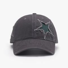 Adjustable Star Raw Hem Cap - Flyclothing LLC