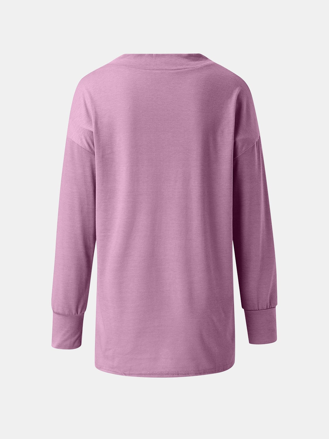 Full Size V-Neck Long Sleeve T-Shirt - Trendsi