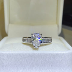 3 Carat Moissanite 925 Sterling Silver Ring Trendsi