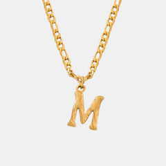 Titanium Steel Letter Pendant Necklace Trendsi