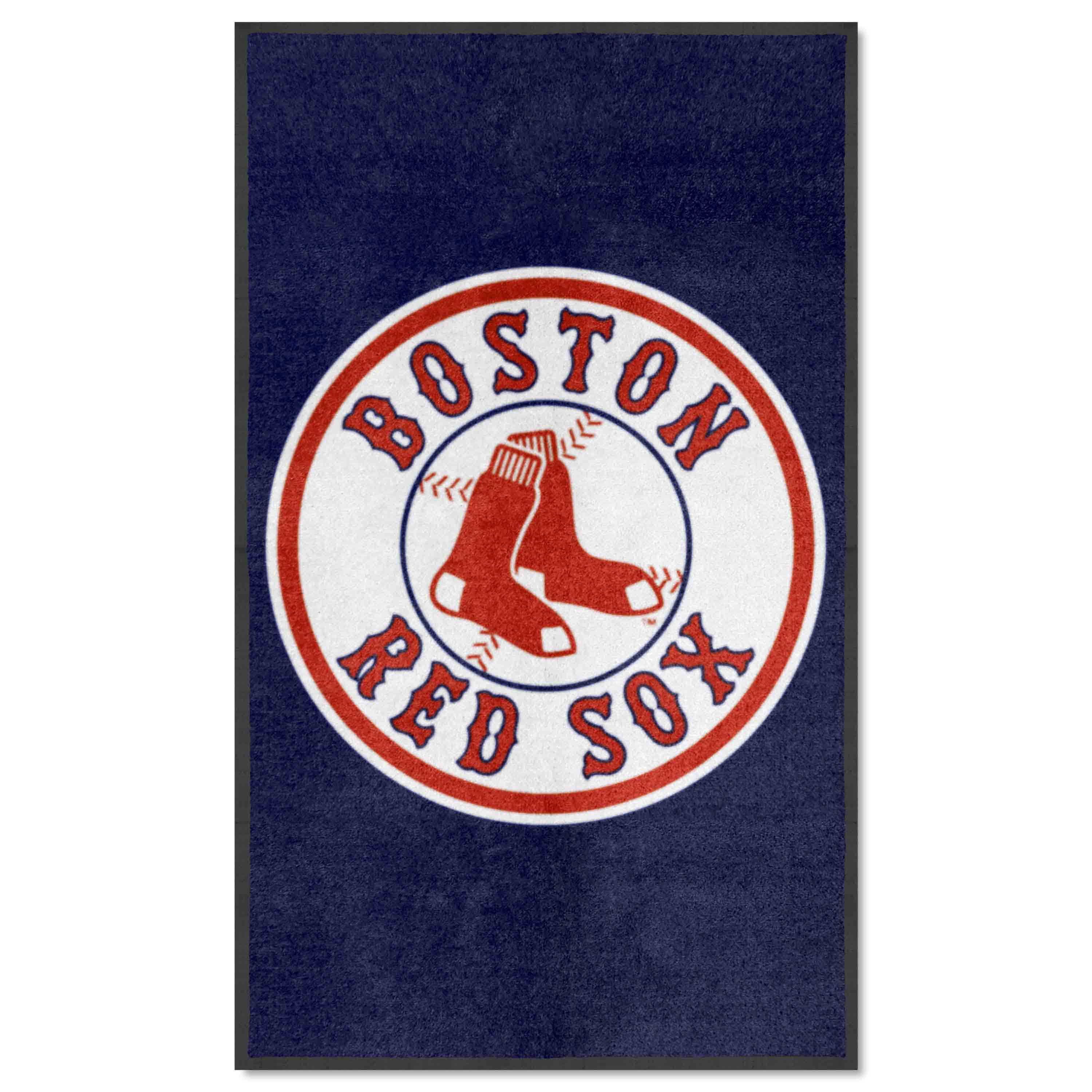 Boston Red Sox 3X5 High-Traffic Mat with Durable Rubber Backing - Portrait Orientation