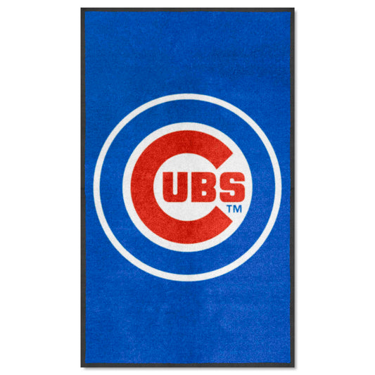 Chicago Cubs 3X5 High-Traffic Mat with Durable Rubber Backing - Portrait Orientation