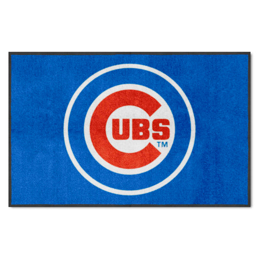 Chicago Cubs 4X6 High-Traffic Mat with Durable Rubber Backing - Landscape Orientation