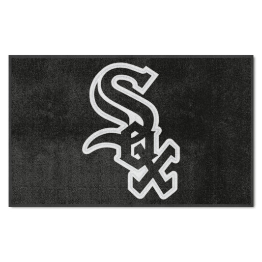 Chicago White Sox 4X6 High-Traffic Mat with Durable Rubber Backing - Landscape Orientation