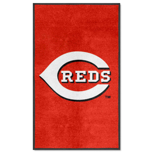 Cincinnati Reds 3X5 High-Traffic Mat with Durable Rubber Backing - Portrait Orientation - Cincinnati Reds