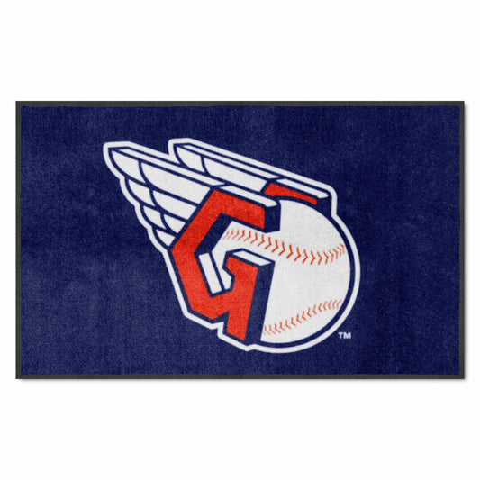 Cleveland Indians 4X6 High-Traffic Mat with Durable Rubber Backing - Landscape Orientation