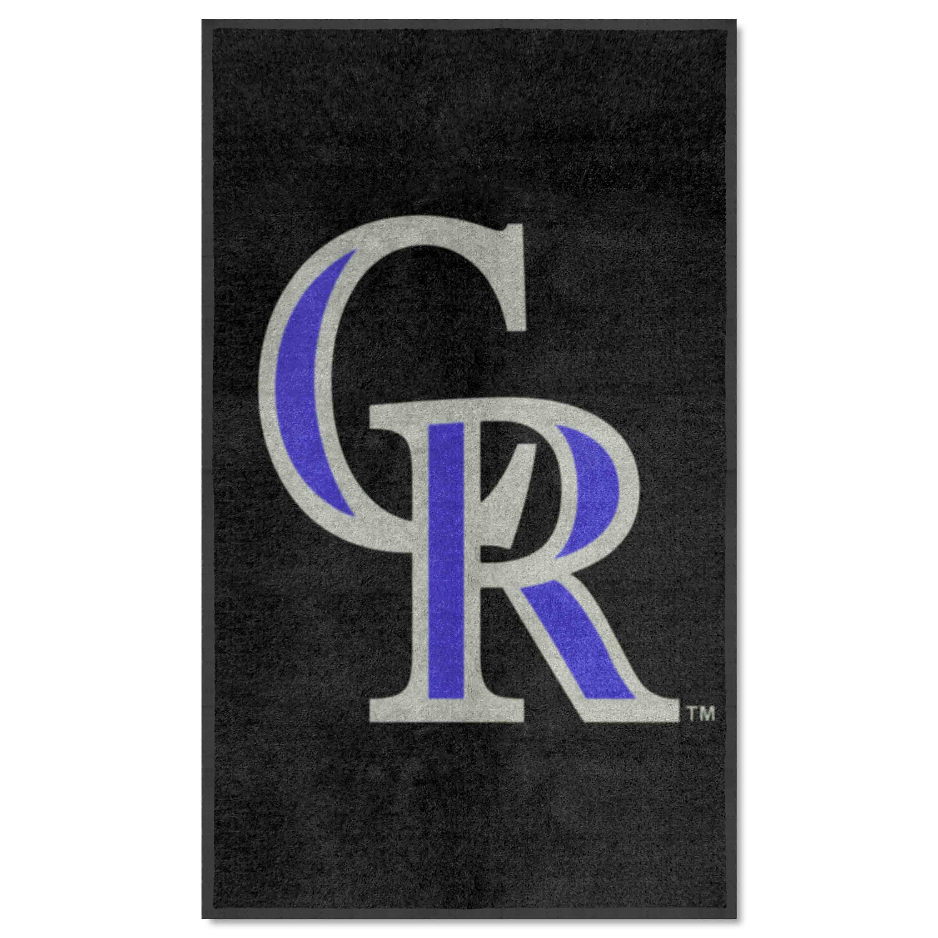 Colorado Rockies 3X5 High-Traffic Mat with Durable Rubber Backing - Portrait Orientation - Colorado Rockies