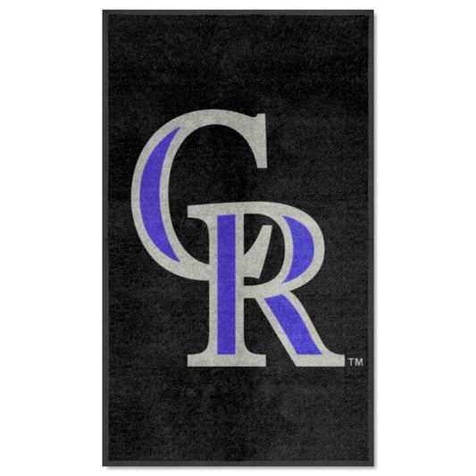 Colorado Rockies 3X5 High-Traffic Mat with Durable Rubber Backing - Portrait Orientation